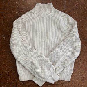 ZARA white ribbed turtleneck